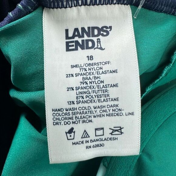 Lands’ End Women's Wrap Underwire Tankini Swimsuit Top Size 18 NEW - Picture 7 of 9